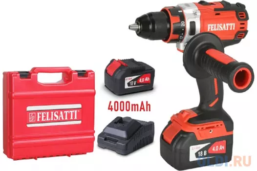 Дрель-шуруповёрт Felisatti ДА-13/18BK 1 аккум. 4ач и ЗУ