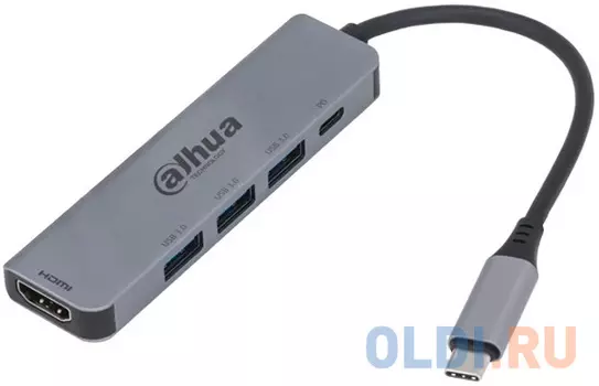 DAHUA Док станция 5 in 1 USB 3.1 Type-C to HDMI + USB 3.0 + PD Docking Station