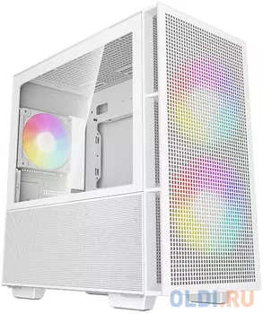 Deepcool CH360 WH без БП, боковое окно (закаленное стекло), 2x140мм ARGB LED вентилятор спереди и 1x120мм ARGB LED вентилятор сзади, белый, mATX