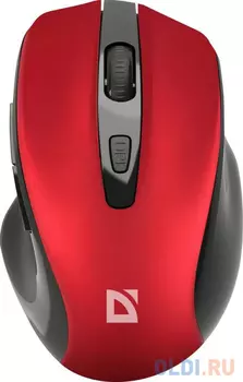 Defender Мышь беспроводная оптическая Prime MB-053, USB, 800/1200/1600 dpi, красный.