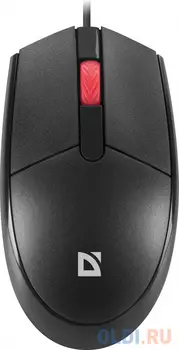 Defender Мышь проводная оптическая Delta MM-523 черн,3D,бесшумная,1,8м