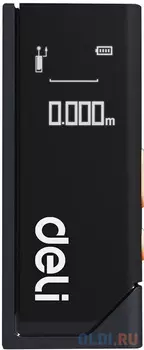 Deli Лазерный дальномер Home Series Black Deli DL331150 диапазон измерений 0,05~50м, точность измерения ±3мм, 370 мАч, OLED диспл