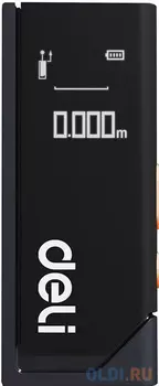 Deli Лазерный дальномер Home Series Black Deli DL331140 диапазон измерений 0,05~40м, точность измерения ±3мм, 370 мАч, OLED диспл
