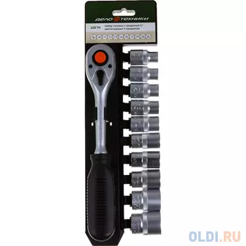 Дело Техники Набор головок 6-гр. с трещоткой 1/2" 11 пр.10,11,12,13,14,15,17,19,22,24ДТ/12 620711