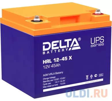 Delta HRL 12-45 X (45А\\ч, 12В) свинцово- кислотный аккумулятор