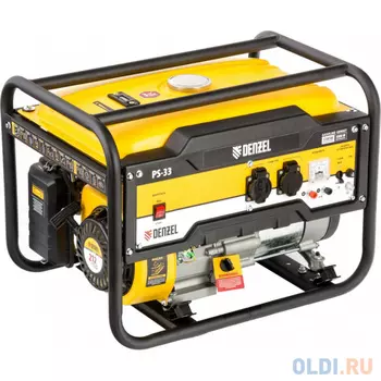 DENZEL Генератор бензиновый PS 33, 3,3 кВт, 230В, 15л, ручной стартер 946834