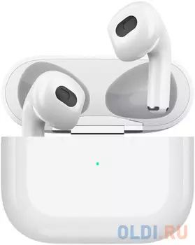 Deppa Беспроводные наушники с микрофоном Air Nova, TWS, BT 5.1, 300 мАч, QI, белый.