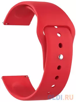 Deppa Ремешок Band Silicone универсальный, 20 mm, силиконовый, красный.