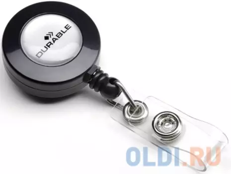 Держатель Durable для бейджа рулетка 80см черный 10шт 815258