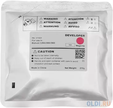 Девелопер для KONICA MINOLTA Bizhub C250i/300i/360i (CET) Magenta, 210г, 1000000 стр., CET171031