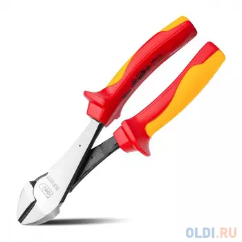 Диэлектрические усиленные диагональные бокорезы Deli DL512207 180мм, сталь Cr-V, сертификат VDE для работ под напряжением до 1000 В