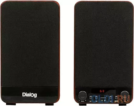 Dialog Jazz AJ-13 BROWN - акустические колонки 2.0, 2*15W RMS, Bluetooth, FM, USB+microSD reader
