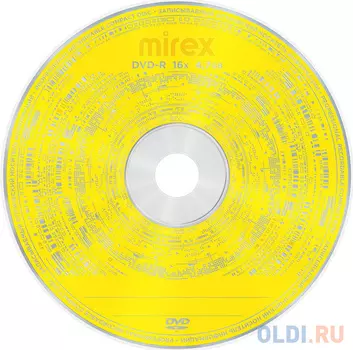 Диск DVD-R Mirex 4.7 Gb, 16x, Shrink (50), (50/500)