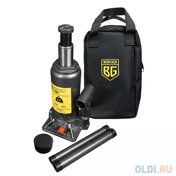 Домкрат бутылочный гидравлический 6т. BERGER "БРУХБЕРГ" BG1271