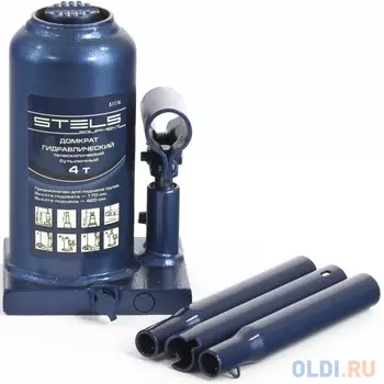 Домкрат гидравлический бутылочный телескопический, 4 т, подъем 170-420 мм// Stels