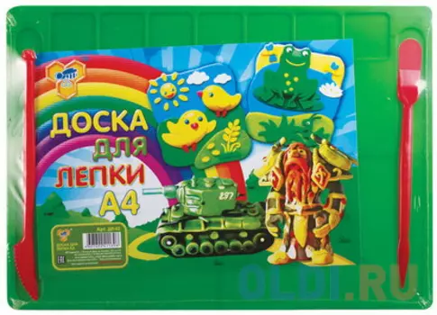 Доска для лепки А4, 280х200 мм, цветная, 2 стека, ДЛ-02