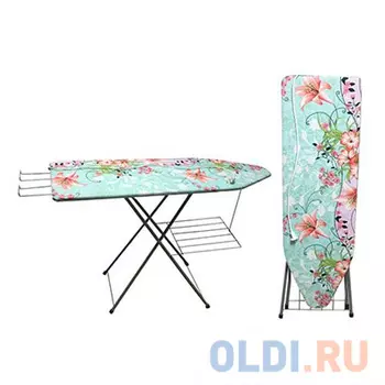 ДОСКА ГЛАДИЛЬНАЯ "ВОЛЖАНОЧКА" 115*35 СМ (ПОДСТАВ.+УДЛИН.+ПОЛКА Д/БЕЛЬЯ) (1/6) ДСП БПУТ
