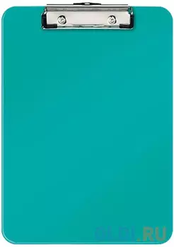 Доска-планшет LEITZ "WOW", с верхним прижимом, A4, 320х228 мм, пластик, 1,7 мм, бирюзовая, 39710051
