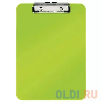 Доска-планшет LEITZ "WOW", с верхним прижимом, A4, 320х228 мм, пластик, 1,7 мм, зеленая, 39710064