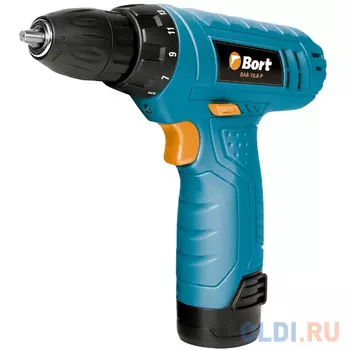 Дрель-шуруповерт аккумуляторная Bort BAB-10,8-P (аккумулятор 10,8 В; крутящий момент 18 Nm; скорость вращения 0-550 об/мин)