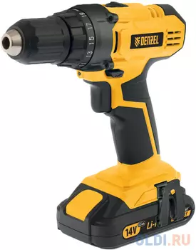 Дрель-шуруповерт аккумуляторная CDL-IB-14-02, Li-Ion, 14 В, 1,5 Ач, 2 акк.// Denzel
