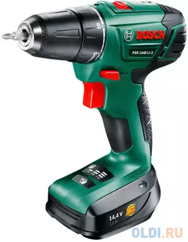 Дрель-шуруповерт Bosch PSR 1440 LI-2 аккум. патрон:быстрозажимной (кейс в комплекте)