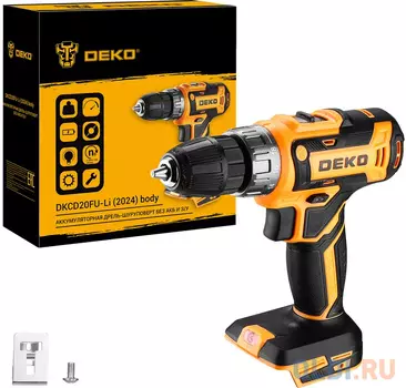 Дрель-шуруповерт Deko DKCD20FU-Li аккум. патрон:быстрозажимной (063-4454)