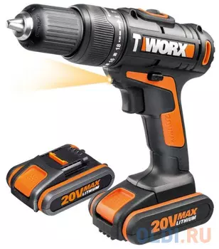Дрель-шуруповерт ударная аккумуляторная WORX WX373.1 1.5Ач x1, кейс