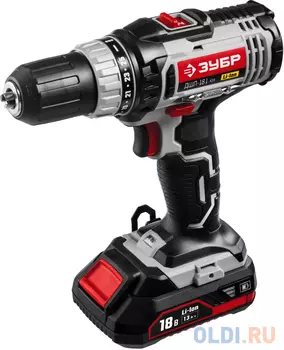 Дрель-шуруповерт ЗУБР ДШЛ-181 КН 2 АКБ, в кейсе