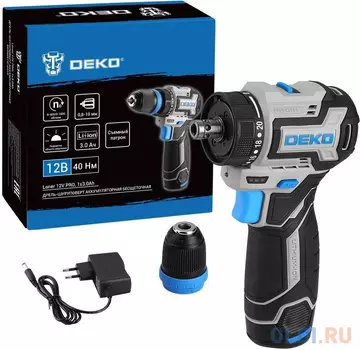Дрель-шуруповёрт DEKO Loner 12V PRO 085-1121