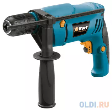 Дрель ударная Bort BSM-650U-Q [93726898] { 650 Вт, 3000 Об/мин, БЗП, 1.9 кг, набор аксессуаров 3 шт