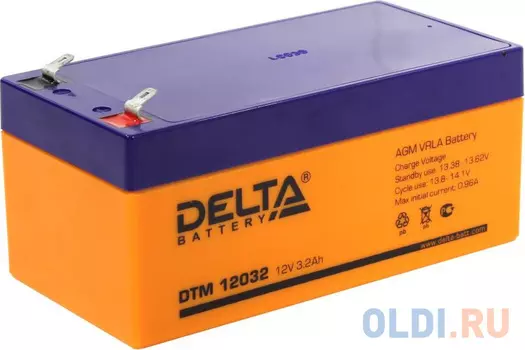 Аккумулятор Delta DTM 12032 12V3.2Ah