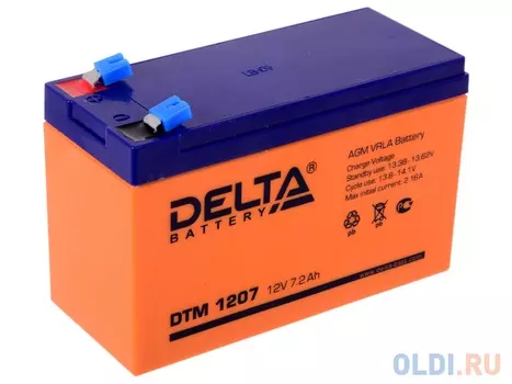 Аккумулятор Delta DTM 1207 12V7.2Ah