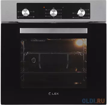 Духовой шкаф Электрический Lex EDM 042 IX нержавеющая сталь/черный