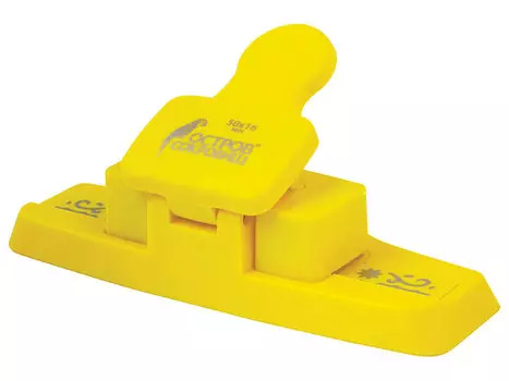 Дырокол фигурный для края "Солнечный узор", диаметр вырезной фигуры 50х16 мм, ОСТРОВ СОКРОВИЩ