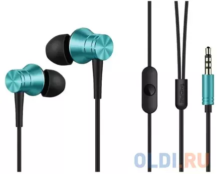 Наушники 1MORE E1009-Blue вставные (затычки) с микрофоном,20 - 20000 Гц,100 дБ,32 Ом,5 мВт,mini jack 3.5 mm