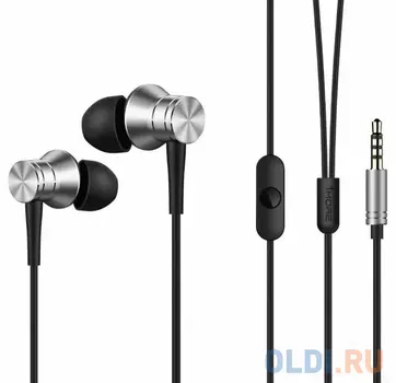 Наушники 1MORE E1009-Silver вставные (затычки) с микрофоном,20 - 20000 Гц,100 дБ,32 Ом,5 мВт,mini jack 3.5 mm