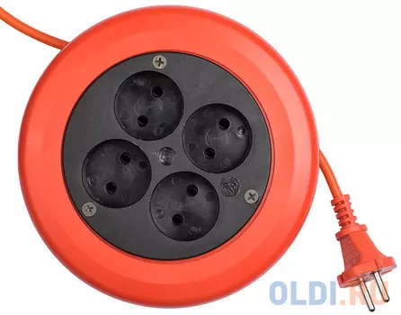 EKF UBR-6-257-4-5 Удлинитель-рулетка 4*5 м без заземления ПВС 2*0,75 10А/2,3кВт PROxima EKF