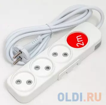 ELBI Myra Удлинитель 4вх с защитными шторками 2м (2x1) 527-010202-430