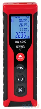 ELITECH ЛД 40К Дальномер лазер,2*1.5В(ААА),0.03–40м,точн,±0.3мм\\м,56г,кор