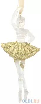 Елочные украшения Winter Wings "Балерина" 16 см 1 шт шампань пластик N181067