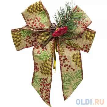 Елочные украшения Winter Wings Бант декоративный 13*15 см 1 шт текстиль