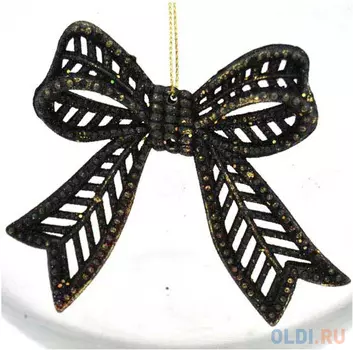 Елочные украшения Winter Wings "Бантик барокко" 8*8 см 1 шт черный/золотой N180285 180285