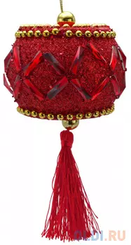 Елочные украшения Winter Wings Барабан 10 см 1 шт красный N069387R