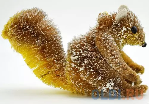 Елочные украшения Winter Wings Белка 12 см 1 шт коричневый соломка