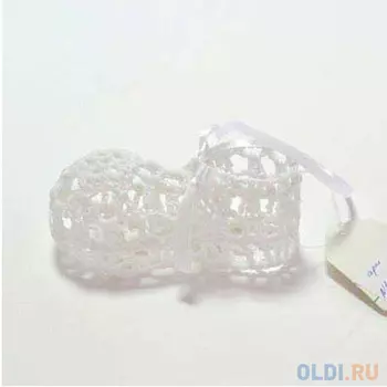 Елочные украшения Winter Wings "Ботинок" 9*4 см 1 шт белый хлопок N180226/БЕЛ