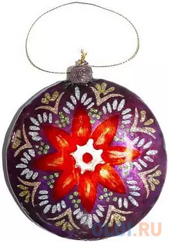 Елочные украшения Winter Wings Диск цветок 10 см 1 шт в ассортименте