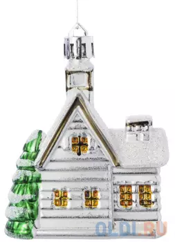 Елочные украшения Winter Wings "Домик" 7 см 4 шт белый N181792