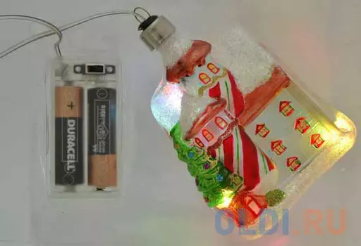 Елочные украшения Winter Wings "Домик с LED" 11 см 1 шт стекло N07722