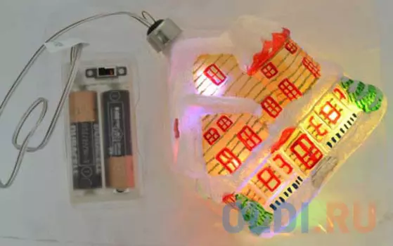 Елочные украшения Winter Wings "Домик с LED" 12 см 1 шт стекло N07724